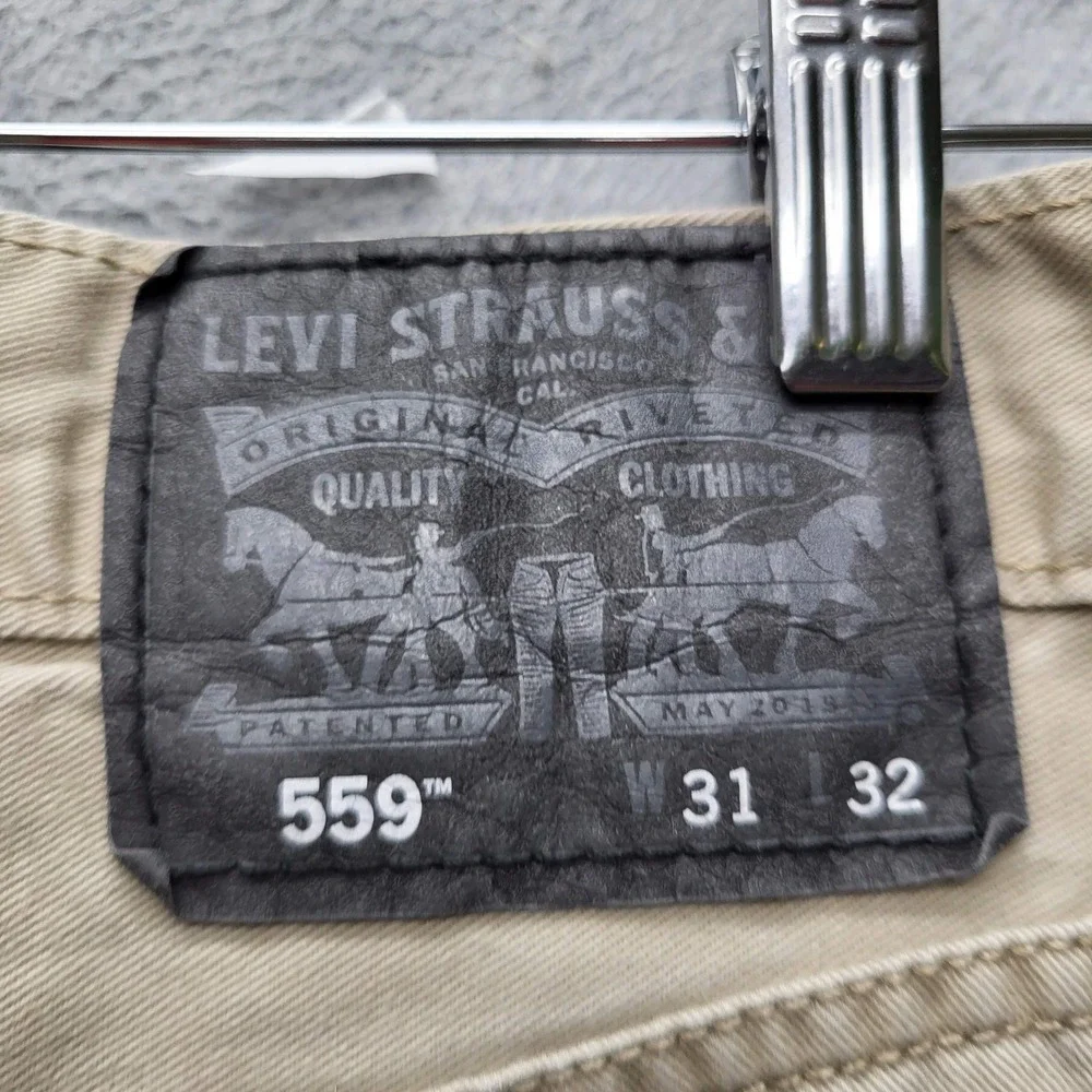 Levi's 559 Men Pants 31X32 Khaki Relaxed Straight Twill‎ 29